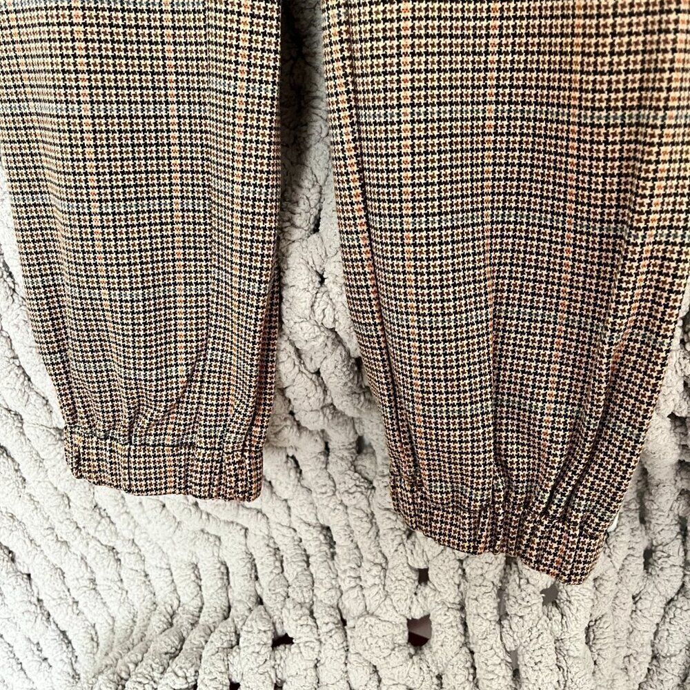 Jogger Style Dress Pants (2 pairs) Black/White Checked & Brown/Beige Tartan (M) - Picture 14 of 15